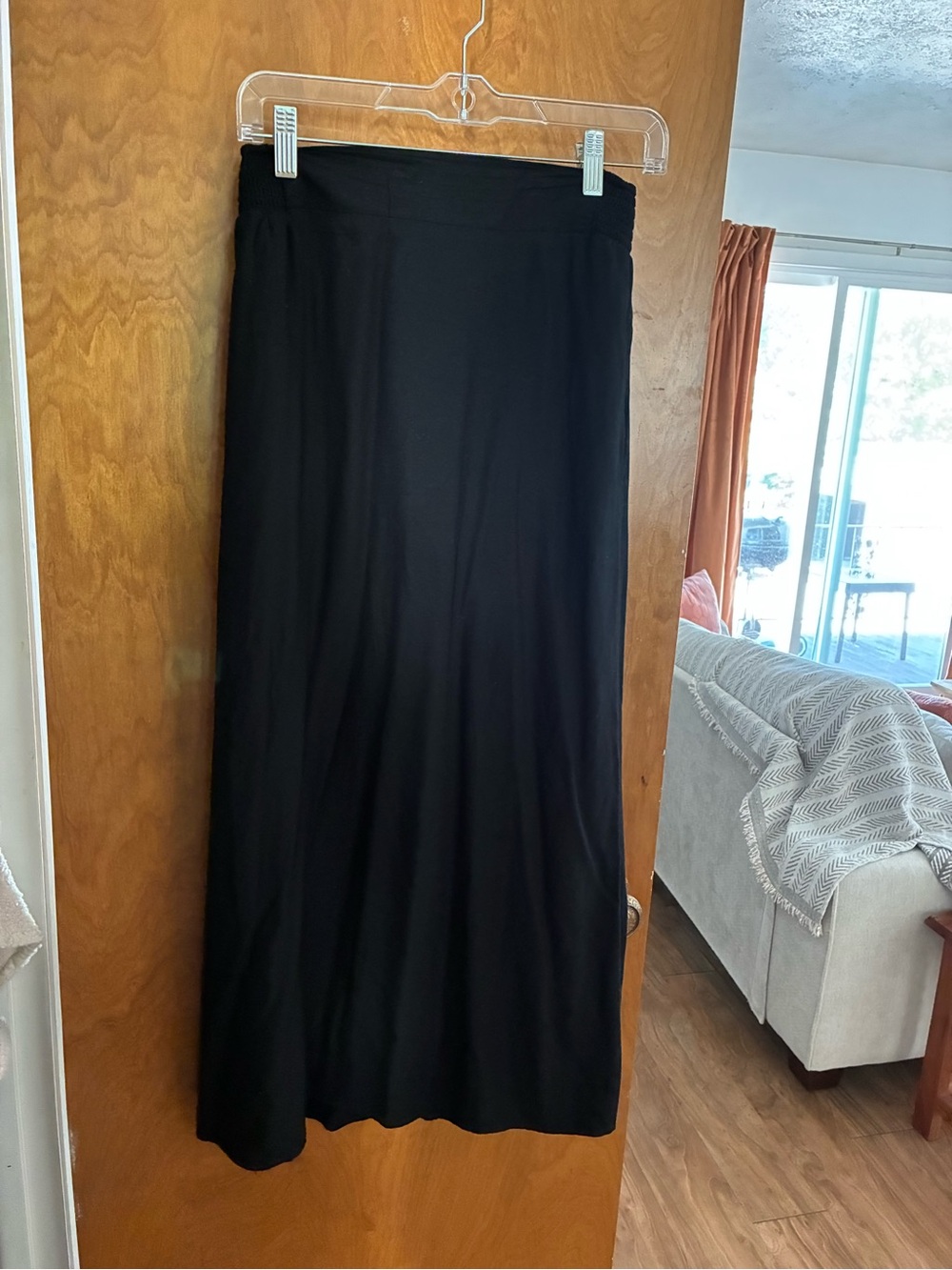 Old Navy Black Maxi Skirt - Straight Lightweight Jersey